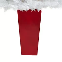 Nearly Natural White 4 1/2 Foot Pre-Lit Potted Pine Christmas Tree