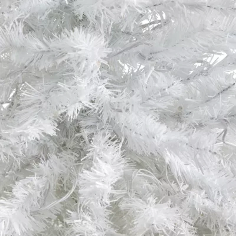 Nearly Natural 50in. White 4 Foot Pre-Lit Potted Pine Christmas Tree