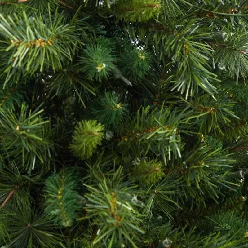 Nearly Natural Red Mixed 4 1/2 Foot Pre-Lit Potted Pine Christmas Tree