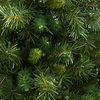 Nearly Natural Red Mixed 4 1/2 Foot Pre-Lit Potted Pine Christmas Tree
