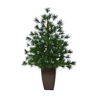 Nearly Natural 40in Yukon Mixed 3 1/2 Foot Potted Pine Christmas Tree