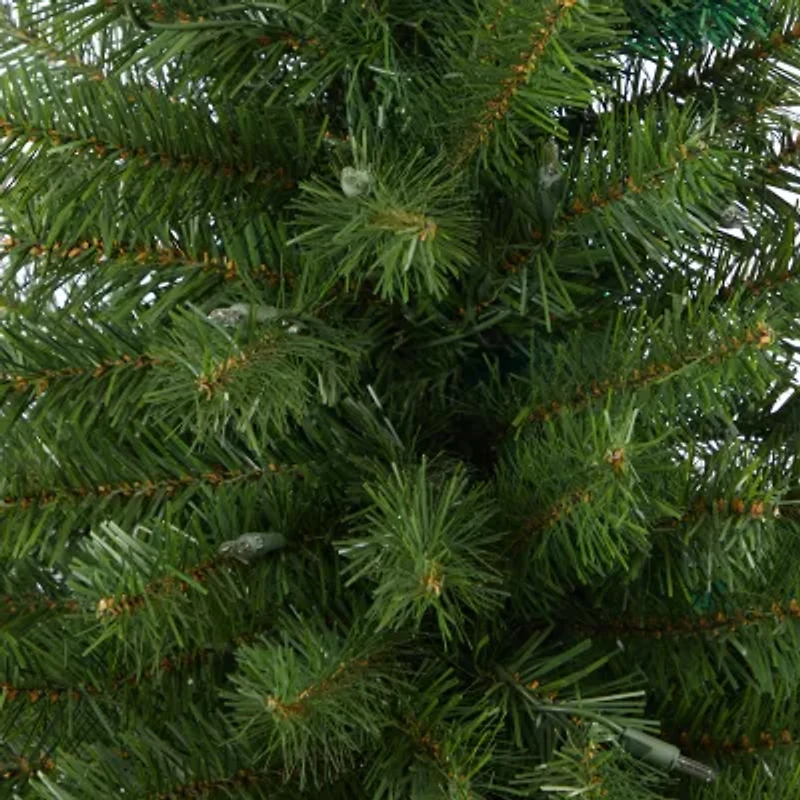 Nearly Natural Virginia Fir 4 1/2 Foot Pre-Lit Potted Fir Christmas Tree