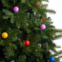 Nearly Natural Fir 9 1/2 Foot Pre-Lit Fir Christmas Tree
