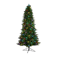 Nearly Natural 8 1/2 Foot Pre-Lit Fir Christmas Tree