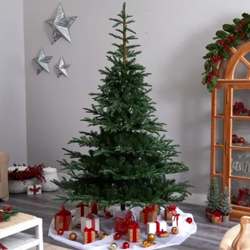 Nearly Natural Layered 8 Foot Pre-Lit Spruce Christmas Tree