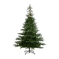 Nearly Natural Layered 8 Foot Pre-Lit Spruce Christmas Tree