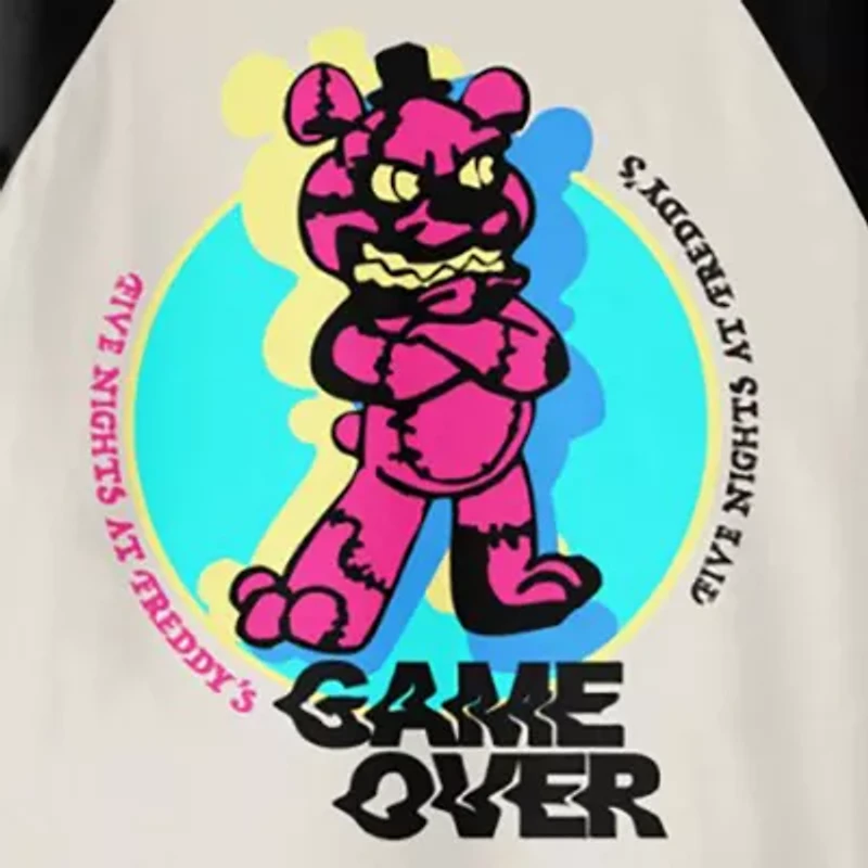 Little & Big Kid Boys Crew Neck Long Sleeve Regular Fit Five Nights at Freddys Graphic T-Shirt