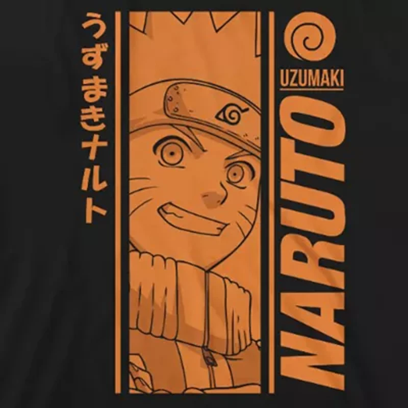 Little & Big Kid Boys Crew Neck Short Sleeve Regular Fit Naruto Graphic T-Shirt