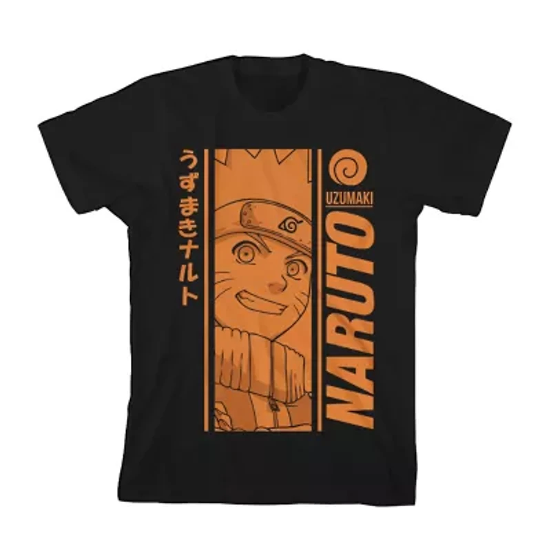 Little & Big Kid Boys Crew Neck Short Sleeve Regular Fit Naruto Graphic T-Shirt