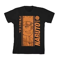 Little & Big Kid Boys Crew Neck Short Sleeve Regular Fit Naruto Graphic T-Shirt