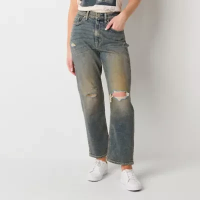 Arizona Womens Juniors Highest Rise Straight Leg Jean