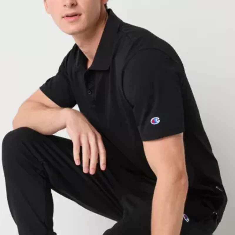 Champion Mens Regular Fit Short Sleeve Polo Shirt