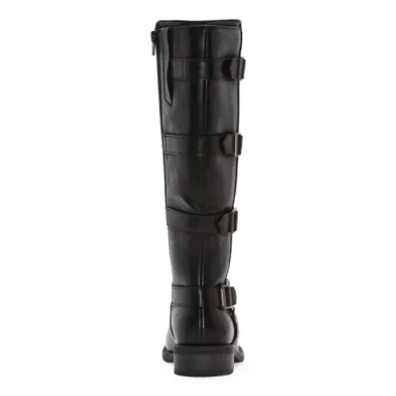 Frye and Co. Womens Cyra Stacked Heel Motorcycle Boots