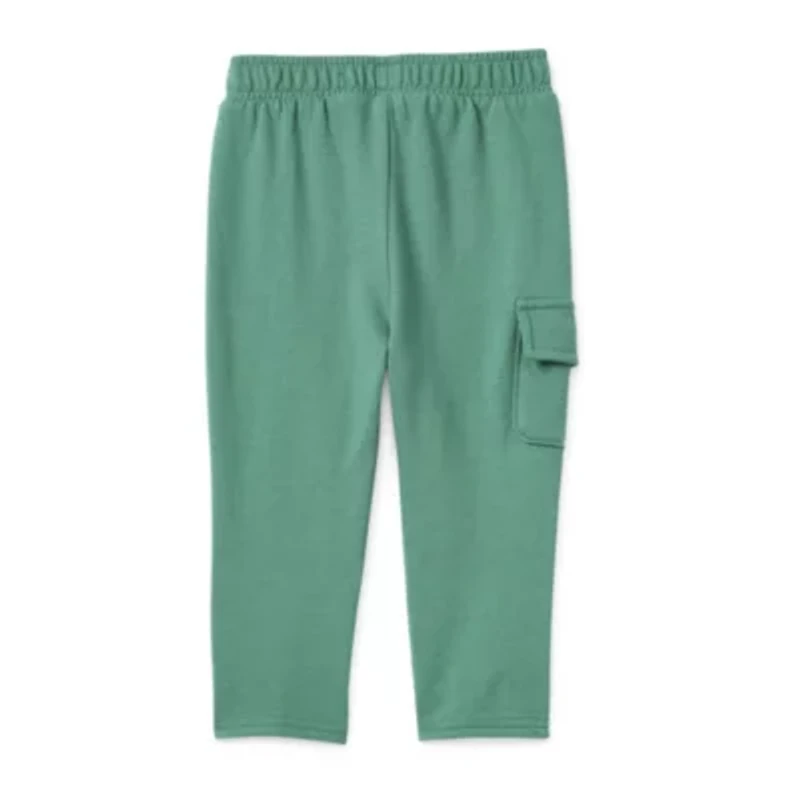 Okie Dokie Baby Boys Tapered Regular Fit French Terry Jogger Pant