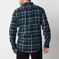 St. John's Bay Mens Long Sleeve Classic Fit Flannel Shirt