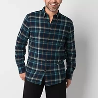 St. John's Bay Mens Long Sleeve Classic Fit Flannel Shirt