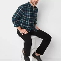 St. John's Bay Mens Long Sleeve Classic Fit Flannel Shirt