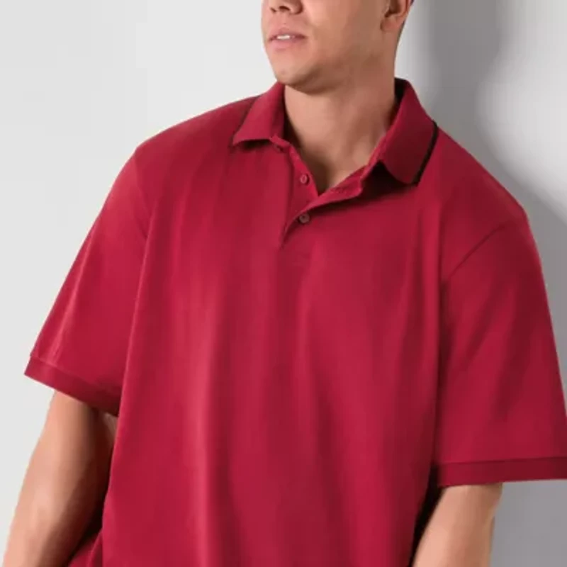 Shaquille O'Neal XLG Big and Tall Mens Regular Fit Short Sleeve Polo Shirt