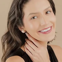 Diamond Blossom (G,Si2) 1 CT. T.W. Lab Grown White Diamond 10K Gold 11mm Round Stud Earrings