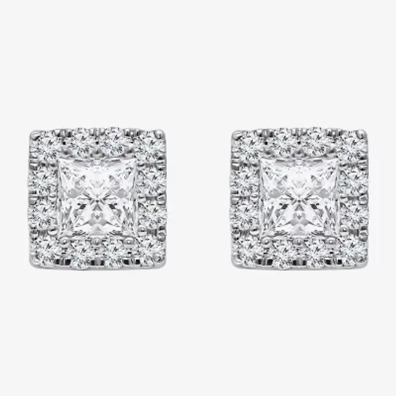 2 CT. T.W. Lab Grown White Diamond 10K White Gold 4.4mm Stud Earrings