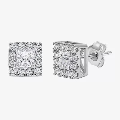 2 CT. T.W. Lab Grown White Diamond 10K White Gold 4.4mm Stud Earrings