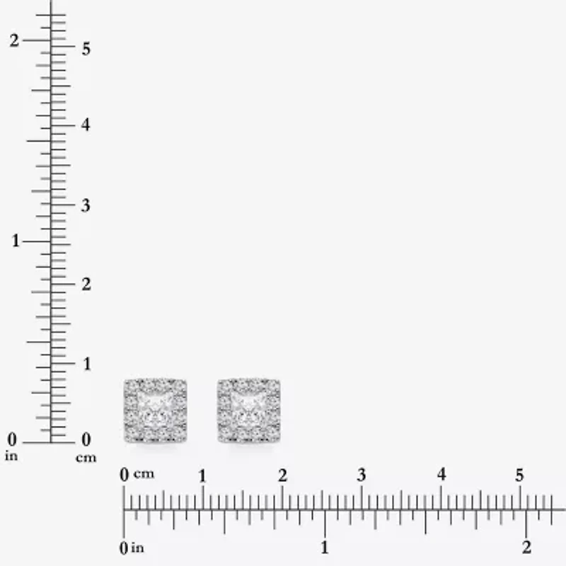 2 CT. T.W. Lab Grown White Diamond 10K White Gold 4.4mm Stud Earrings