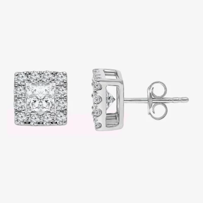 2 CT. T.W. Lab Grown White Diamond 10K White Gold 4.4mm Stud Earrings