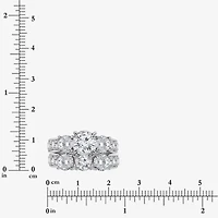 Womens 4 CT. T.W. Lab Grown White Diamond 10K Gold Side Stone 3-Stone Bridal Set