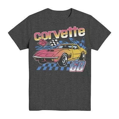 Corvette Little & Big Kid Boys Crew Neck Short Sleeve Regular Fit Graphic T-Shirt