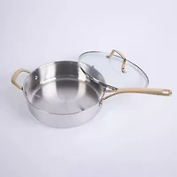 Martha Stewart Castelle Stainless Steel 4.2-qt. Saute Pan with Lid