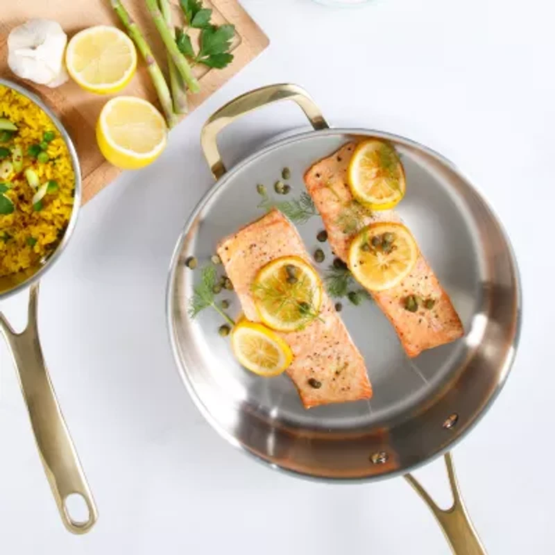 Martha Stewart Castelle Stainless Steel 4.2-qt. Saute Pan with Lid