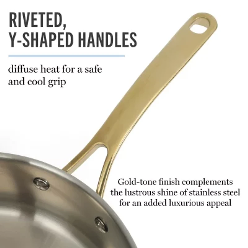 Martha Stewart Castelle Stainless Steel 4.2-qt. Saute Pan with Lid