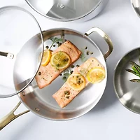 Martha Stewart Castelle Stainless Steel 4.2-qt. Saute Pan with Lid