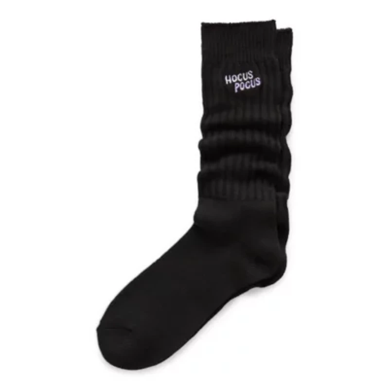 Arizona Halloween Slouch Womens 1 Pair Crew Socks