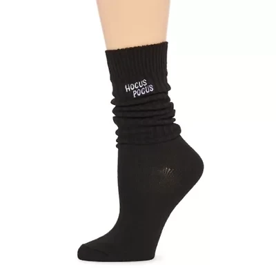 Arizona Halloween Slouch Womens 1 Pair Crew Socks