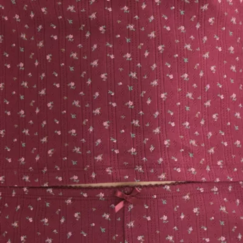 Arizona Body Womens Pointelle Long Sleeve 2-pc. Pajama Sets