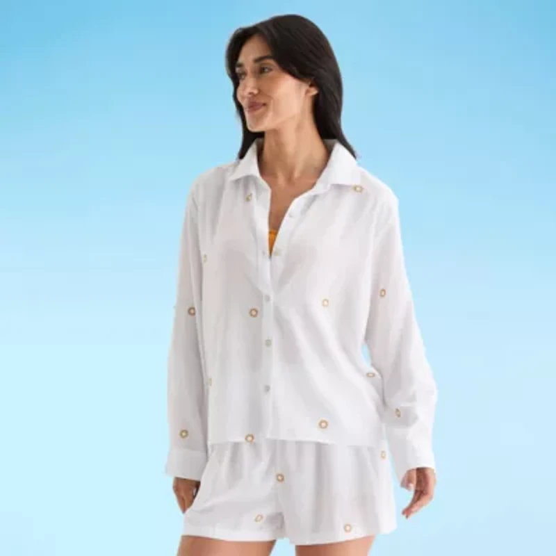 Mynah Dots Swimsuit Cover-Up Tops