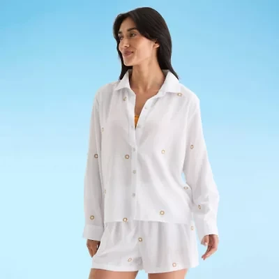 Mynah Dots Swimsuit Cover-Up Tops