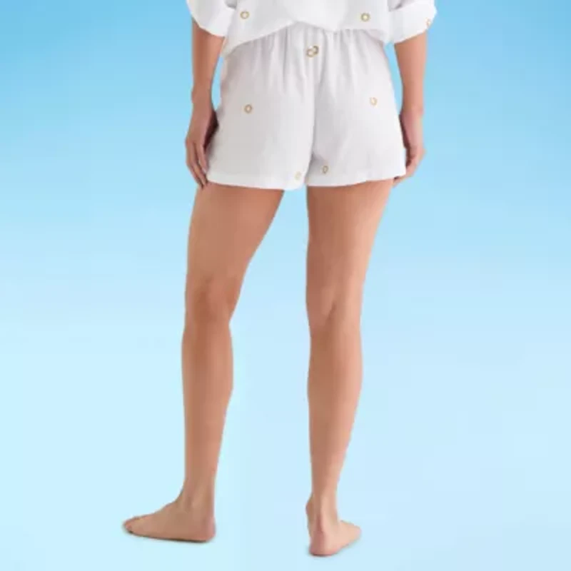 Mynah Womens Dots Shorts Swimsuit Cover-Up