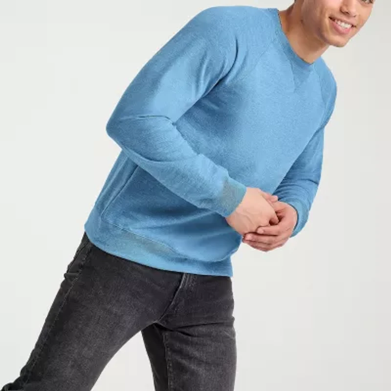 Hanes Mens Crew Neck Long Sleeve Sweatshirt