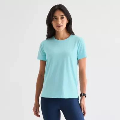 Xersion Womens Cotton Crew Neck Short Sleeve T-Shirt