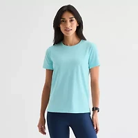 Xersion Womens Cotton Crew Neck Short Sleeve T-Shirt