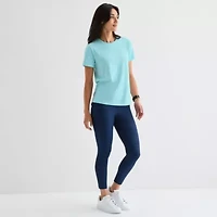 Xersion Womens Cotton Crew Neck Short Sleeve T-Shirt