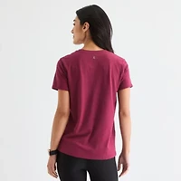 Xersion Womens Cotton Crew Neck Short Sleeve T-Shirt
