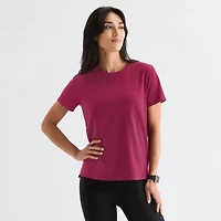 Xersion Womens Cotton Crew Neck Short Sleeve T-Shirt
