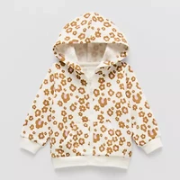 Okie Dokie Baby Girls Fleece Hooded Lightweight Jacket