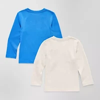 Okie Dokie Toddler & Little Boys Crew Neck Long Sleeve Regular Fit 2-pc. Graphic T-Shirt