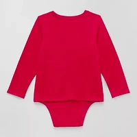 Okie Dokie Toddler Boys Adjustable Features Bodysuit Closure Adaptive Crew Neck Long Sleeve Bodysuit