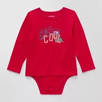 Okie Dokie Toddler Boys Adjustable Features Bodysuit Closure Adaptive Crew Neck Long Sleeve Bodysuit