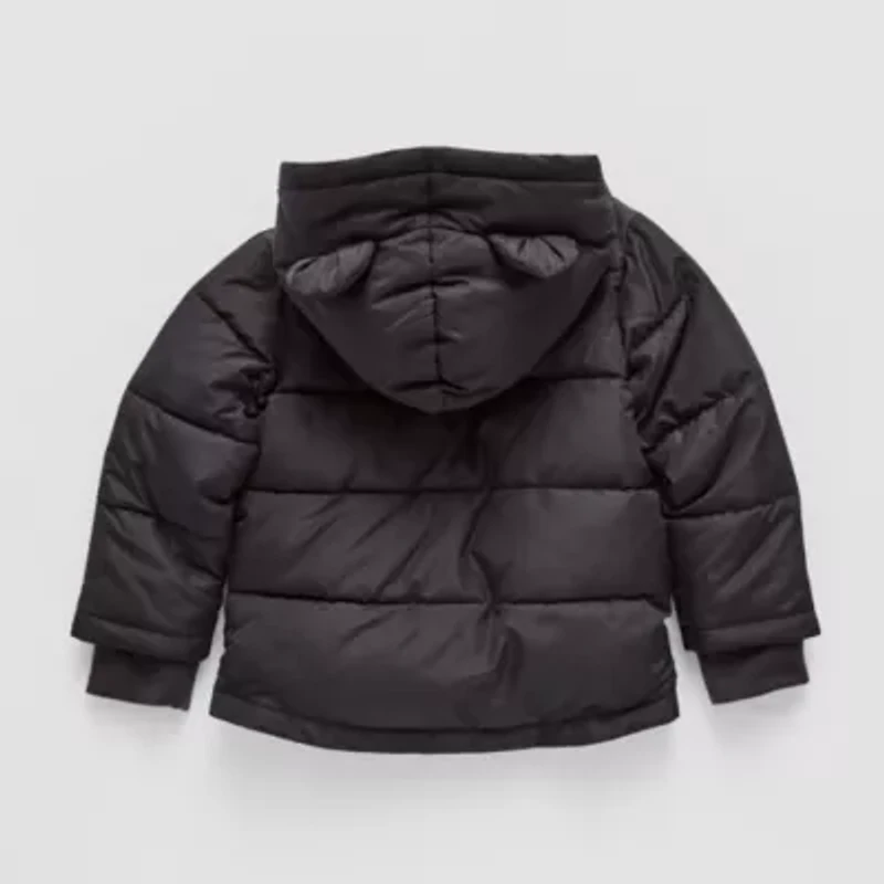 Okie Dokie Toddler Boys Adaptive Water Resistant Easy-on + Easy-off Heavyweight Puffer Jacket
